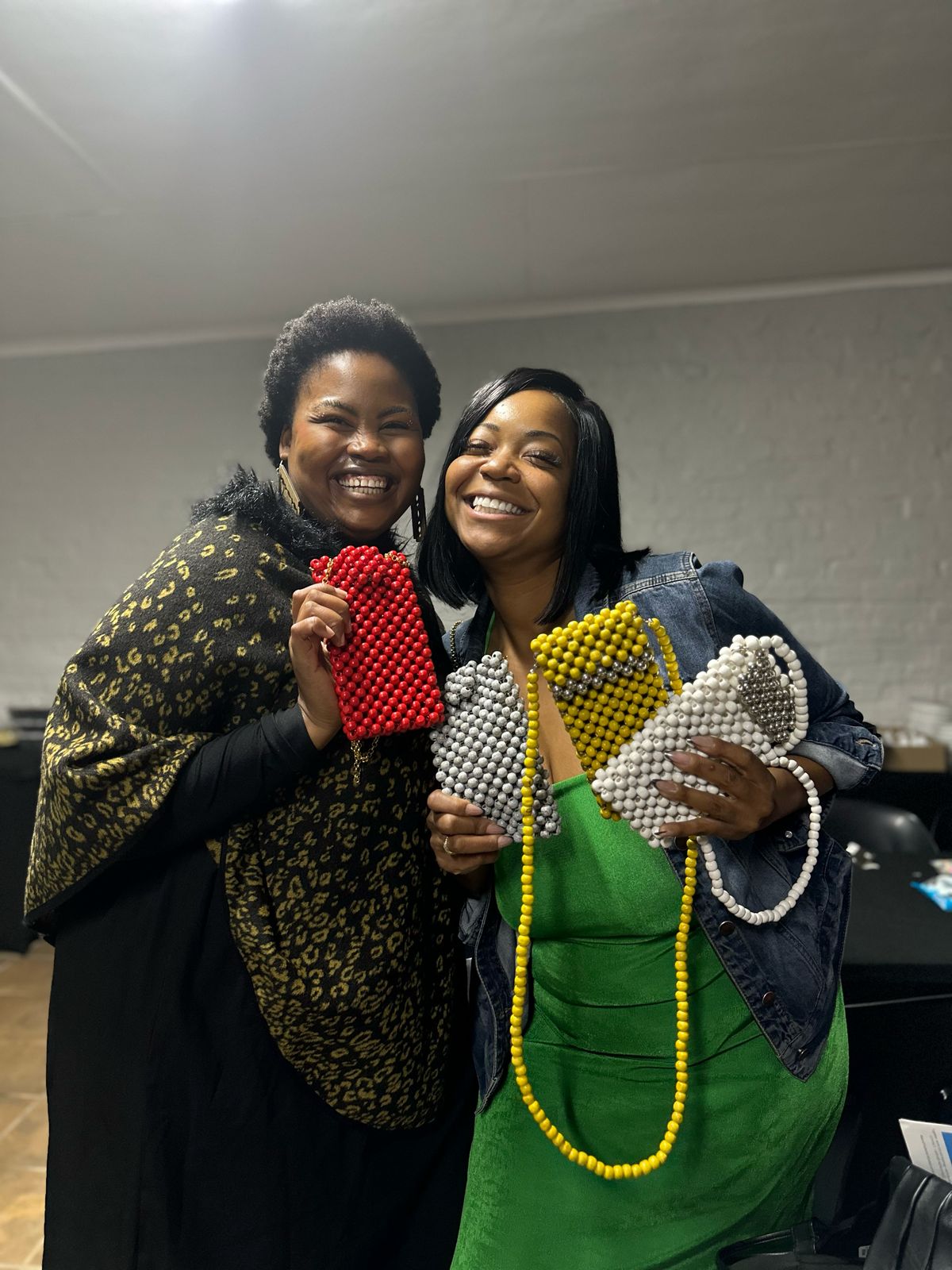 Beaded phone pouches